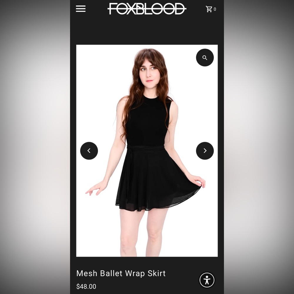 Foxblood Mesh Ballet Wrap Skirt